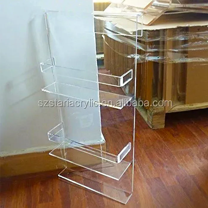 Custom Wall Mounted Clear Acrylic Shower Caddy Perspex Bathroom Storage