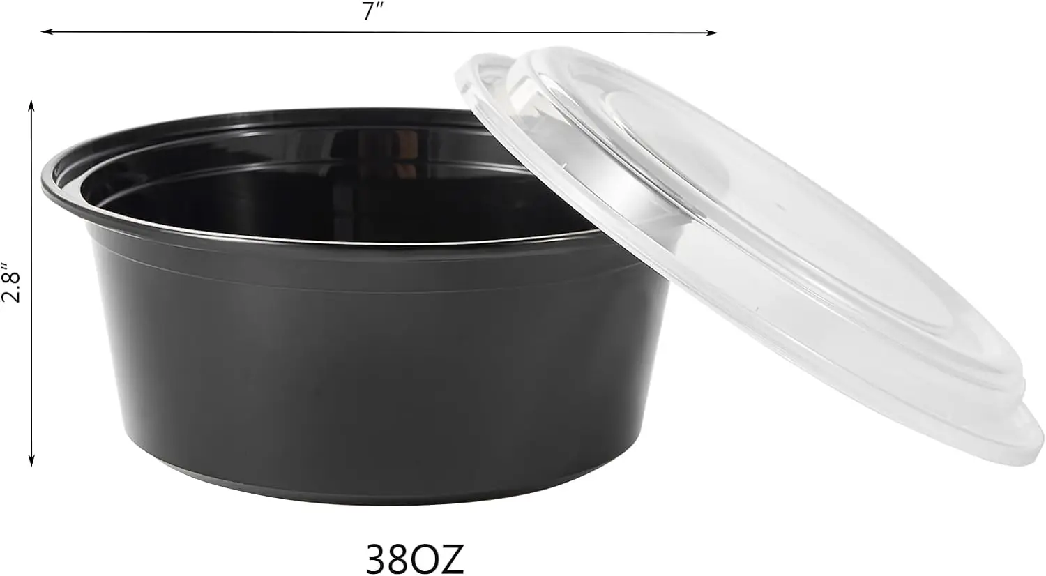 24oz Plastic Food Container Disposable Microwavable Food Storage Meal ...