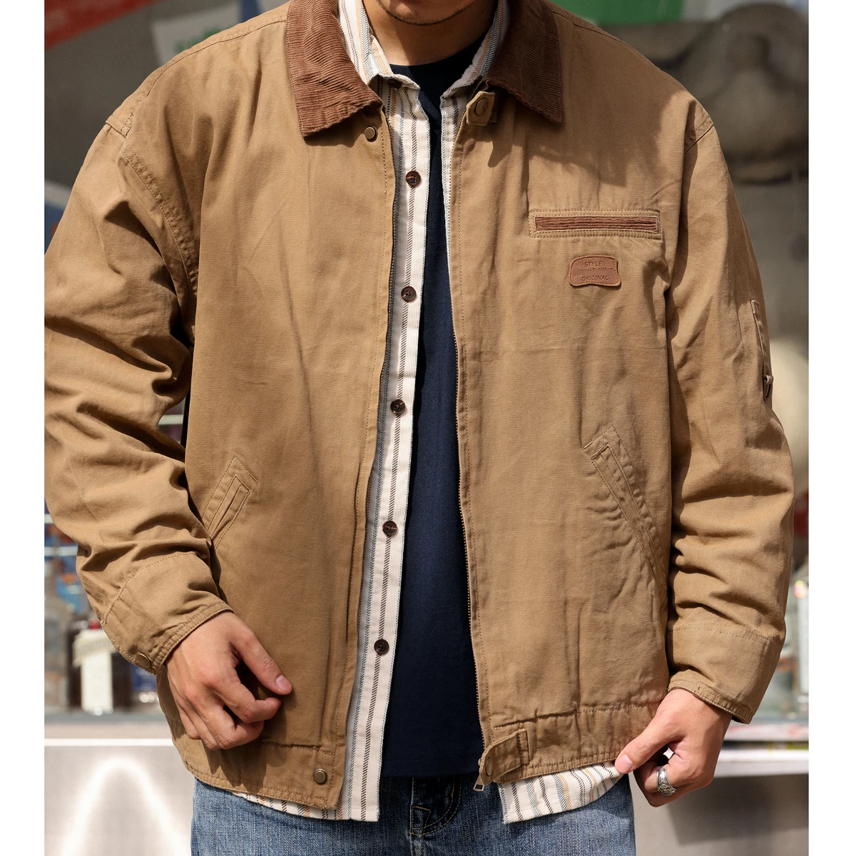 Wholesale Vintage Detroit Duck Canvas Work Jacket for Men