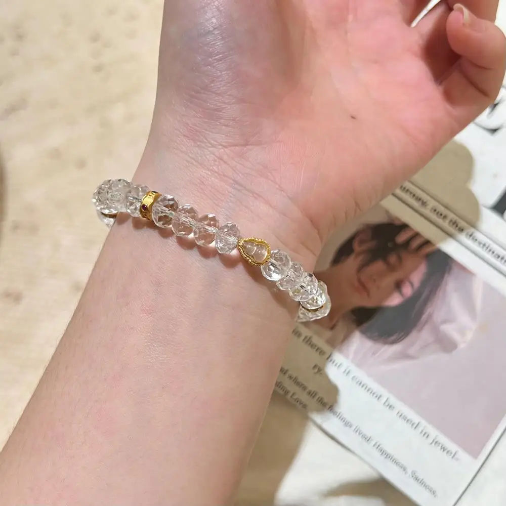 KAKODIY gourd 18K gold plated 925 sterling silver jewelry natural white crystal bead chain bracelet detail 8