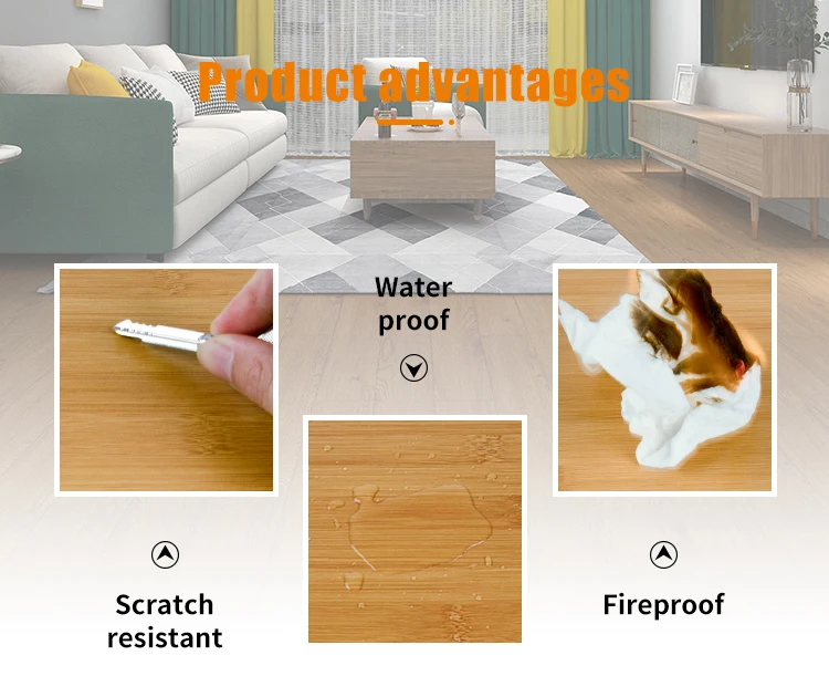 Self Adhesive Vinyl Flooring with European Style Wood Design for Indoor Use