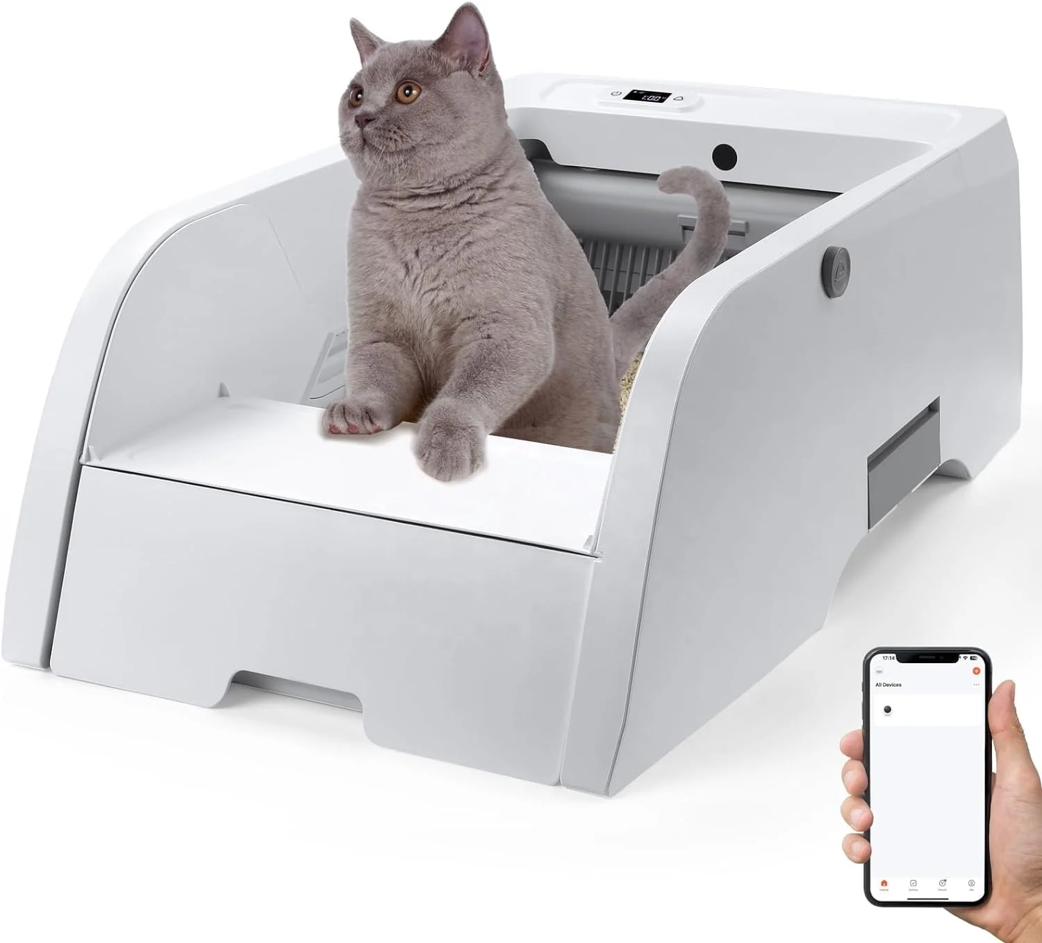 Petwant WIFI Remote APP Control Self-Cleaning Automatic Cat Litter Box Camera Induction Intelligent Cat Litter Accessories