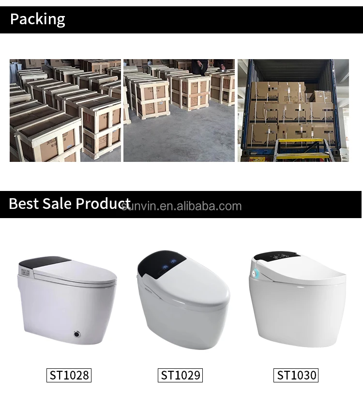 Made In China Modern Style Bathroom Toilet Smart Seat Toilet In Hotel Bathroom White Color Siphonic One-Piece Intelligent Toilet