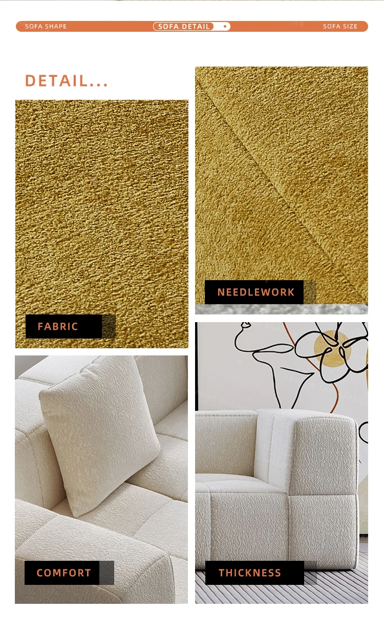 Luxury Modular Living Room Sofa - Modern Compression Design