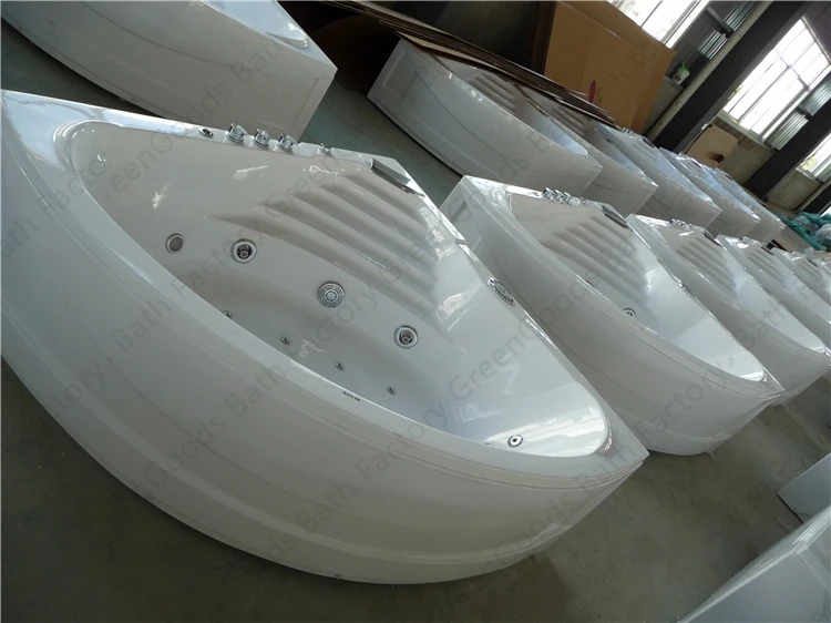 Bubble Corner Spa Hot Massage Acrylic Triangle Baths Tub