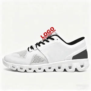 Men's Lightweight Road Running Sneakers Low-Top Lace Athletic Track Trail Shoes with Breathable Air Mesh Fabric EVA Insole