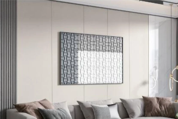 product melinco wpc fluted wall panel set marble sheet grey grille wall panel tv backdrop combination interior wall decoration-11