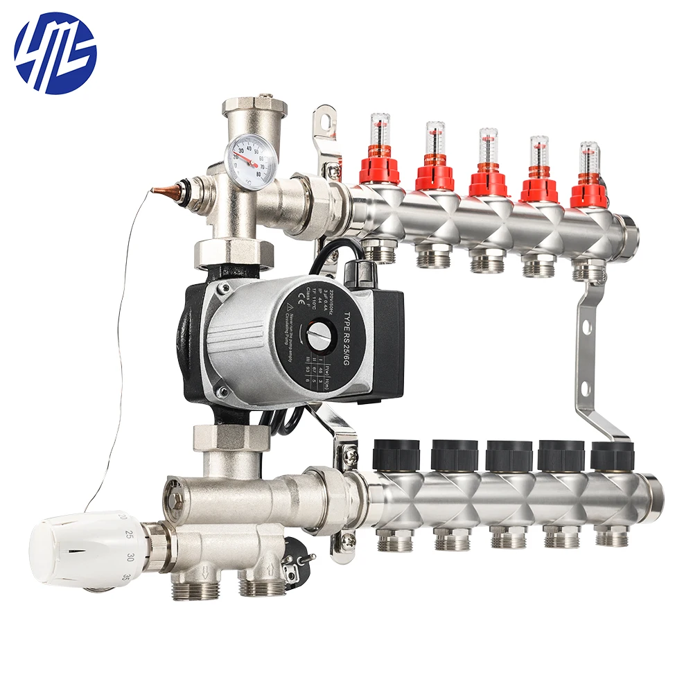 Underfloor Heating Manifold Mixing Valve Pump In Mixture System For