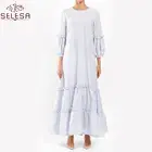 Conjunto Casual De Mujer Summer Wears Women Clothing Jilbab Jubah Dress Ladies Maxi Islamic Embroidered Abaya Kaftan