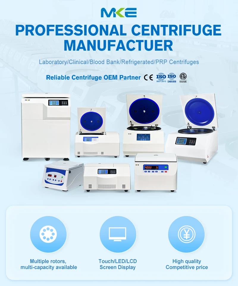 High Speed 16500rpm Microhematocrit Centrifuge with Max RCF 19480xg and 24 Capillary Capacity for Laboratory Use