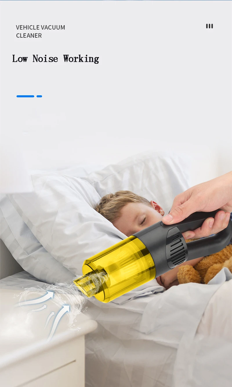 6000Pa Сильный всасывания домашная кровать мини ручной пылесос беспроводной портативный автомобильный