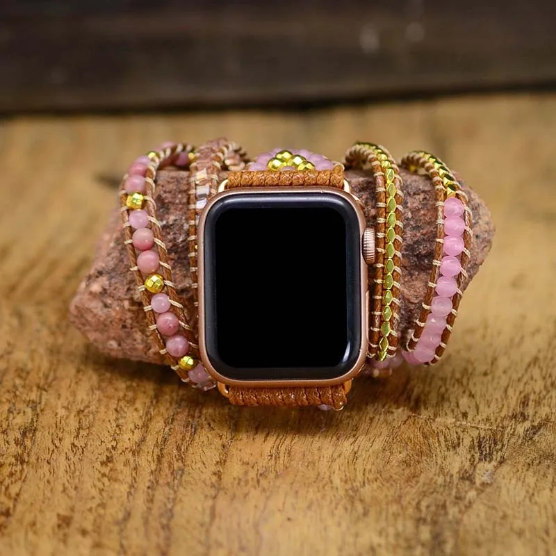 Gorgeous Natural Stone Dyed Jade Fashion Smart Watch Band  display picture 1