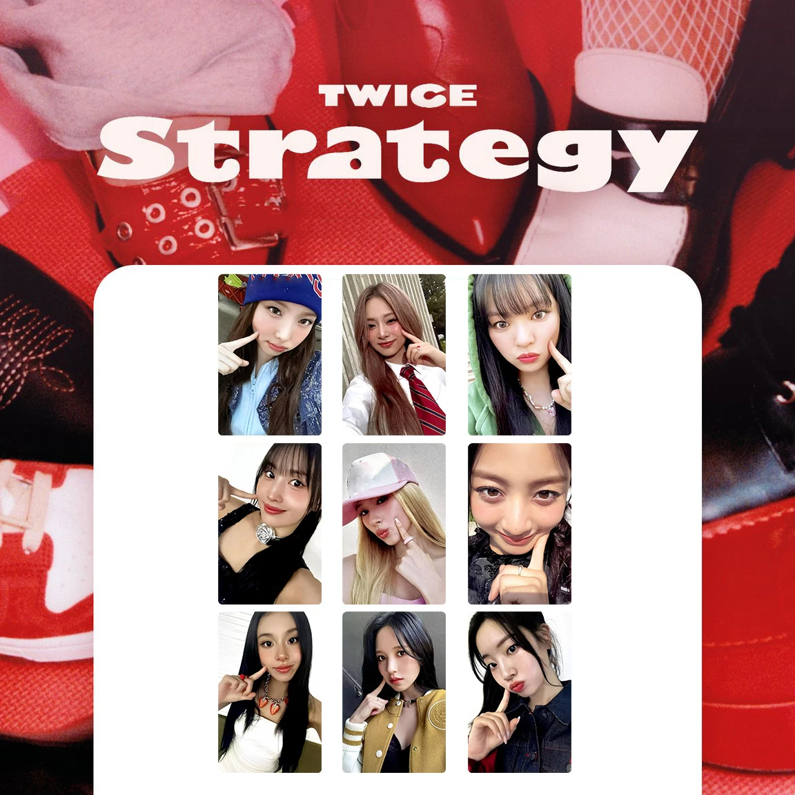 9pcs/set Kpop TWICE Strategy Album Photocards List Tzuyu