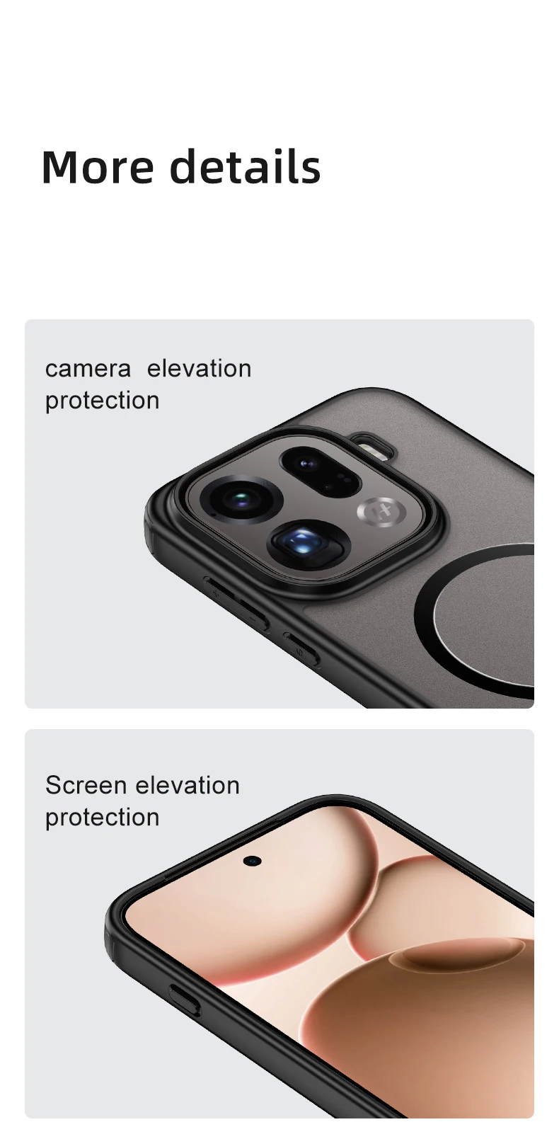 product luxury matte transparent clear magnetic oppo findx9 pro case hard shockproof back cover for mobile phones cover case677-3