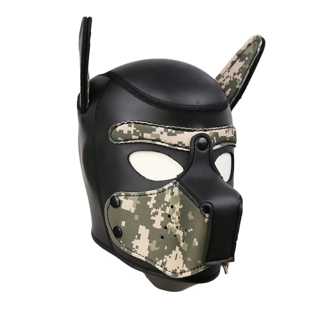 Sexy Dog BDSM Bondage Puppy Play Hoods aus PU-Leder in Schwarz Sexy Dog BDSM Bondage Puppy Play Hoods aus PU-Leder in Schwarz
