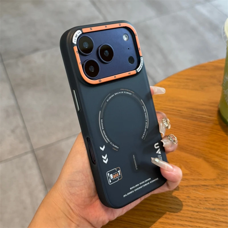 Fashion Graffiti Matte Translucent Magnetic Phone Case for iPhone 17AIR 16PRO 15PLUS 14PLUS 13PRO 12PRO 11 Shockproof Phone Case