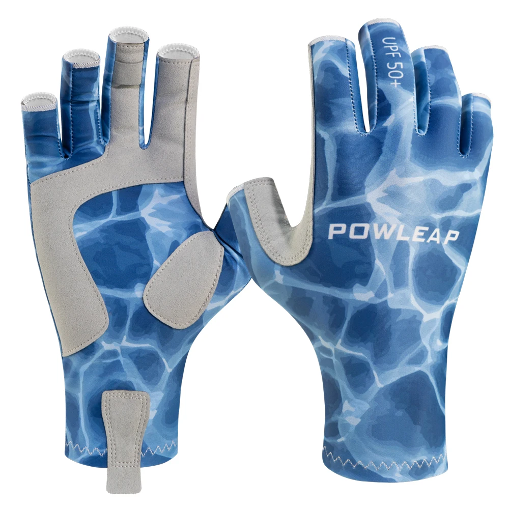 Custom Made UPF 50+ SPF 50+ UV Sun Protection Fingerless Fishing Gloves