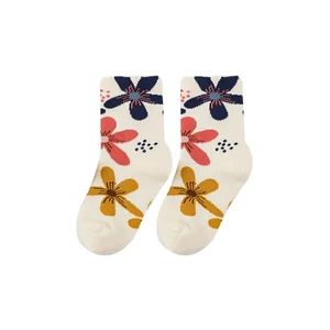 S0911/Floral Jacquard Fashion Personal Warmth Comfortable Baby Socks Boys Girls Kids Children Toddler Socks