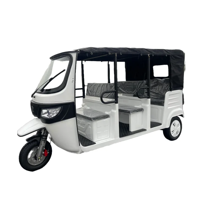 EEC COC L5E E Rickshaw with Long Range 150km Electric Tuk Tuk 6 Passenger Three Wheel Motorized Tricycles Rickshaw