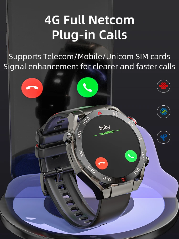 Factory Price Vp600 4g 64gb Smartwatch Big Amoled Display Ip67