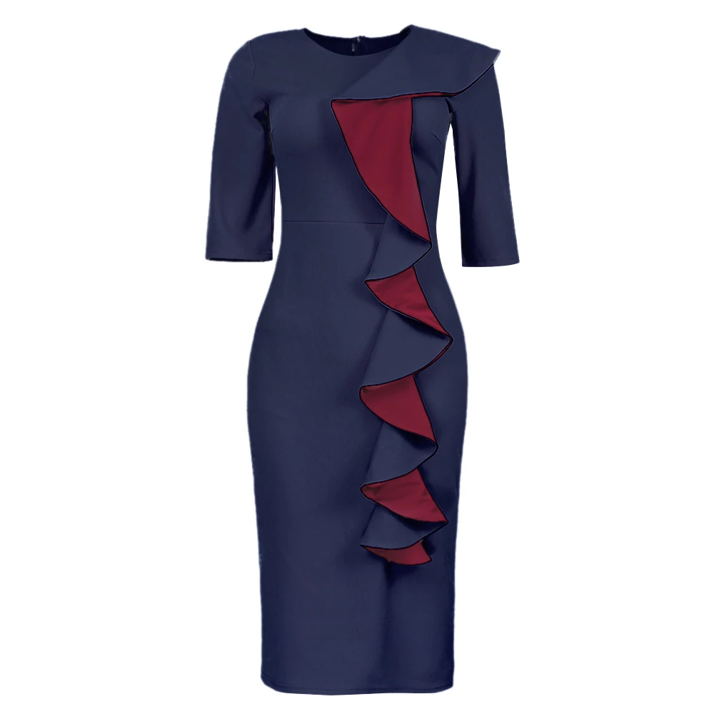 Moda Últimas Mulheres Sexy Workwear Trabalho Formal Vestido