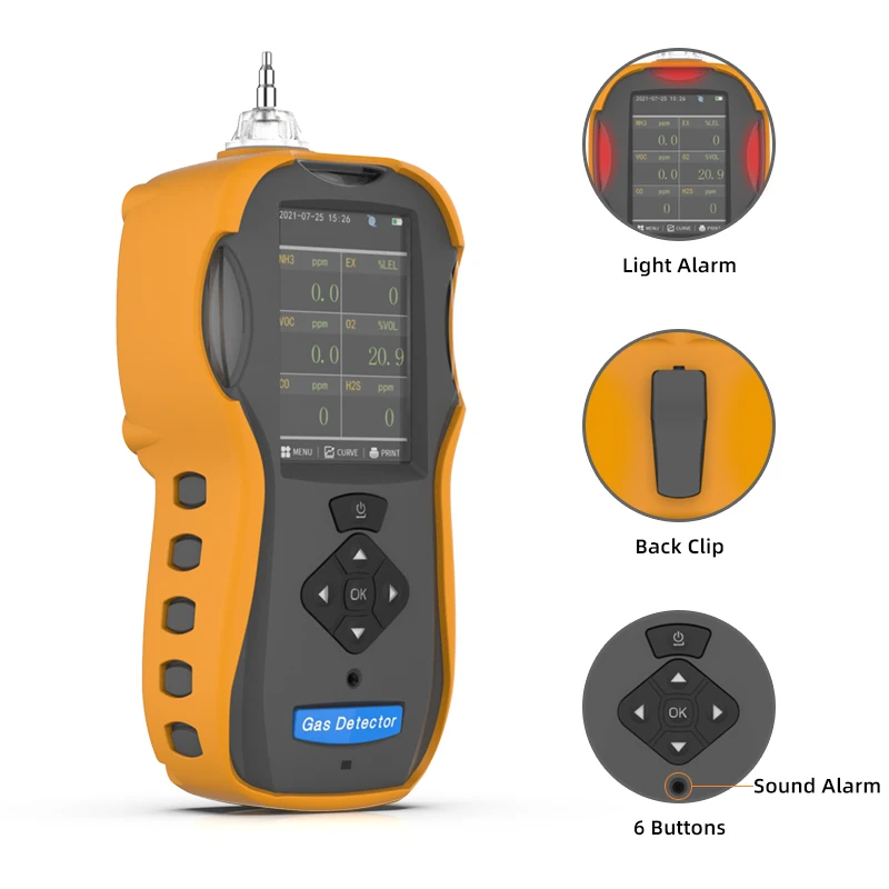 Safewill High Precision Environmental Monitor Gas Leak Detector Tube Pump Multi ES60A Portable SF6 Gas Leak Detector Price