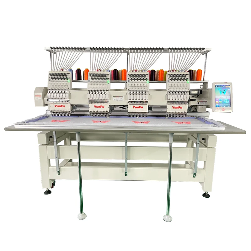 China Factory Wholesale Price 12-needle Sewing Machine Computerized Embroider 4 Heads Embroidery