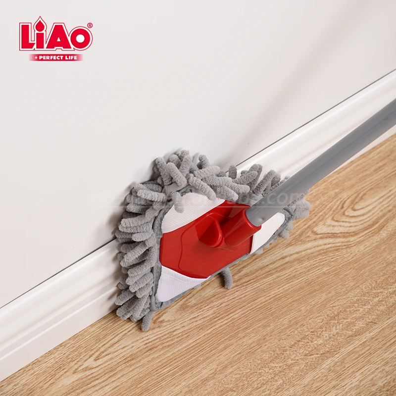 LiAo Retractable Handle Microfiber Chenille Triangle Mini duster Mop for Kids Car Home Cleaning