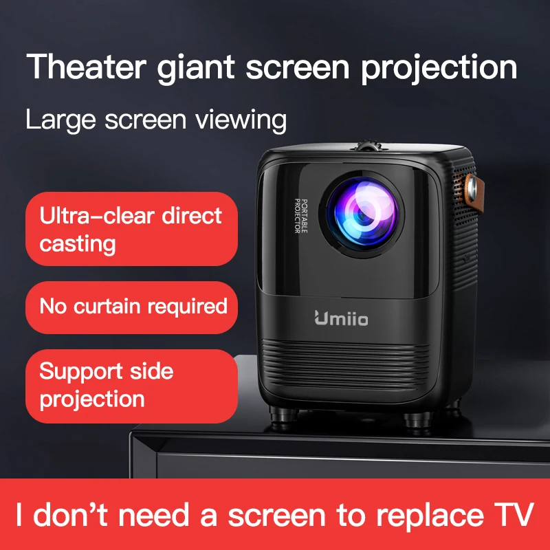 Umiio A008 Mini Projector Android Wifi Hot Selling Portable Projector 4K Home Projector