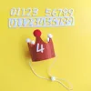 Red glitter hat [1 number sticker]
