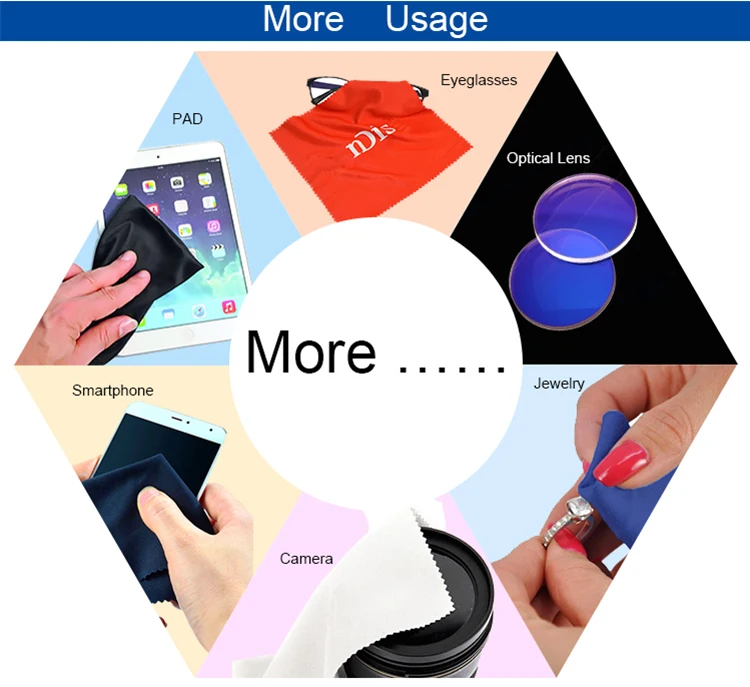 Plush Large Suede New Custom Sublimation Printed Logo Microfiber Glasses Cleaning Cloth