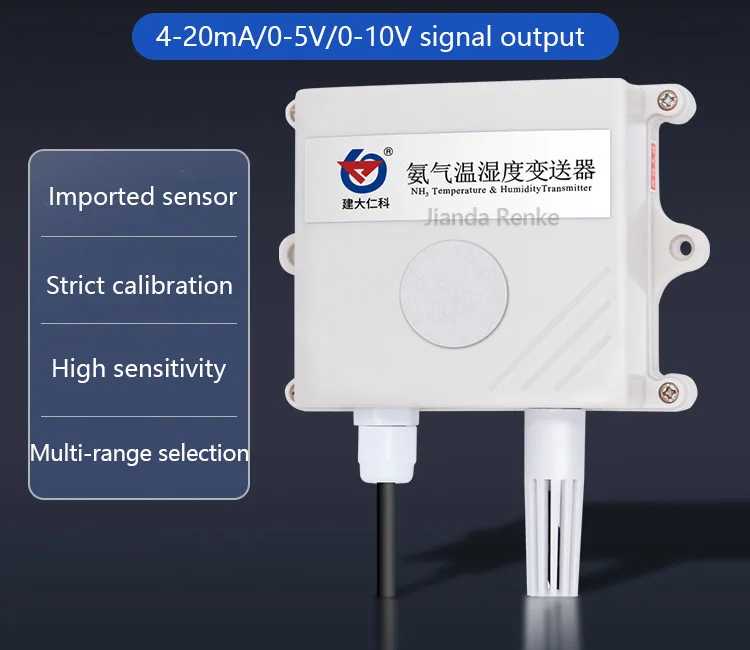 Rs485 0-5v 0-10v 4-20ma Output Ammonia Sensor Wall Mounted Gas Analyzer ...