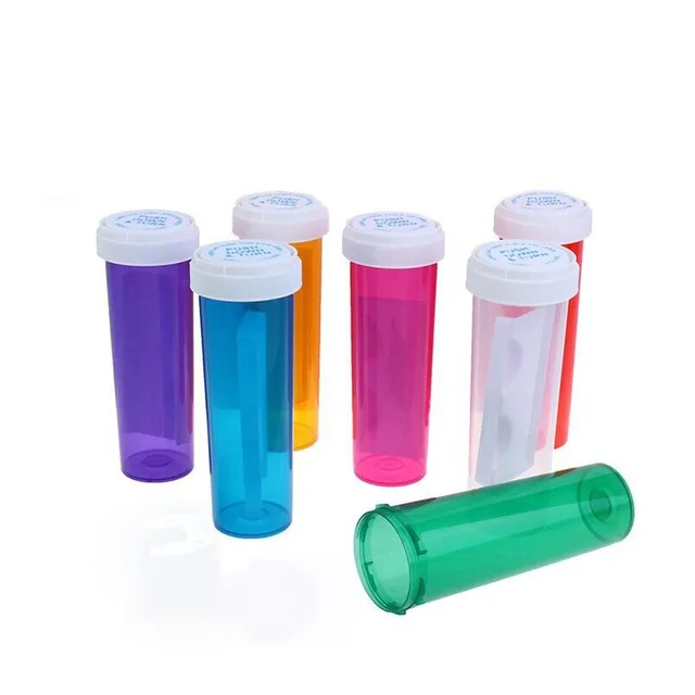 Push Down And Turn Caps Child Resistant Vials Plastic Containers Reversible Cap Pop Top Bottle Tube