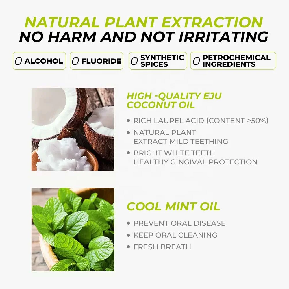 Natural Organic 8 Floz Mint Mouthwash Pulling Oil Peppermint Coconut Oil Pulling For Teeth 3552