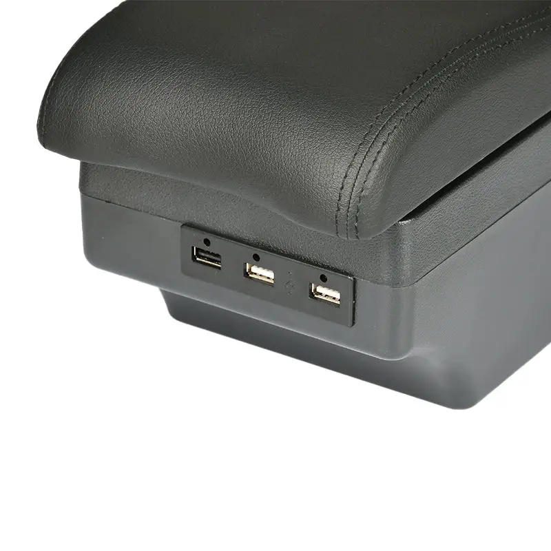product universal armrest box console refitting car accessories car double layer telescopic 7 usb-4