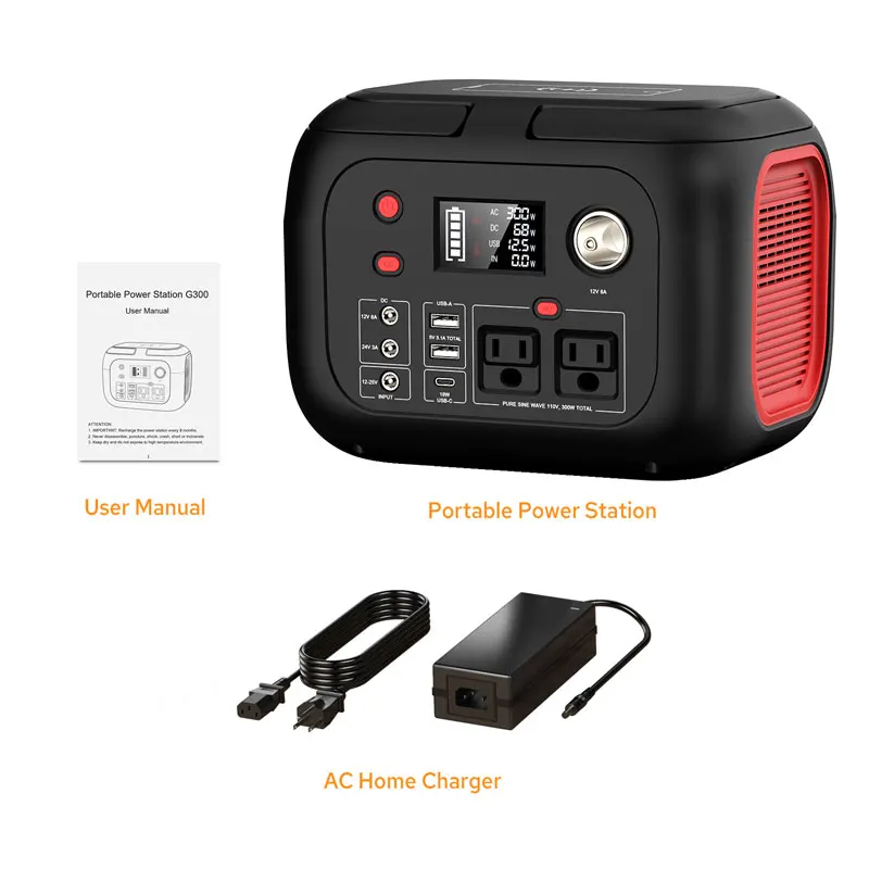 Powkey G300 Solar Panel Power Station - 300w Energy Generator