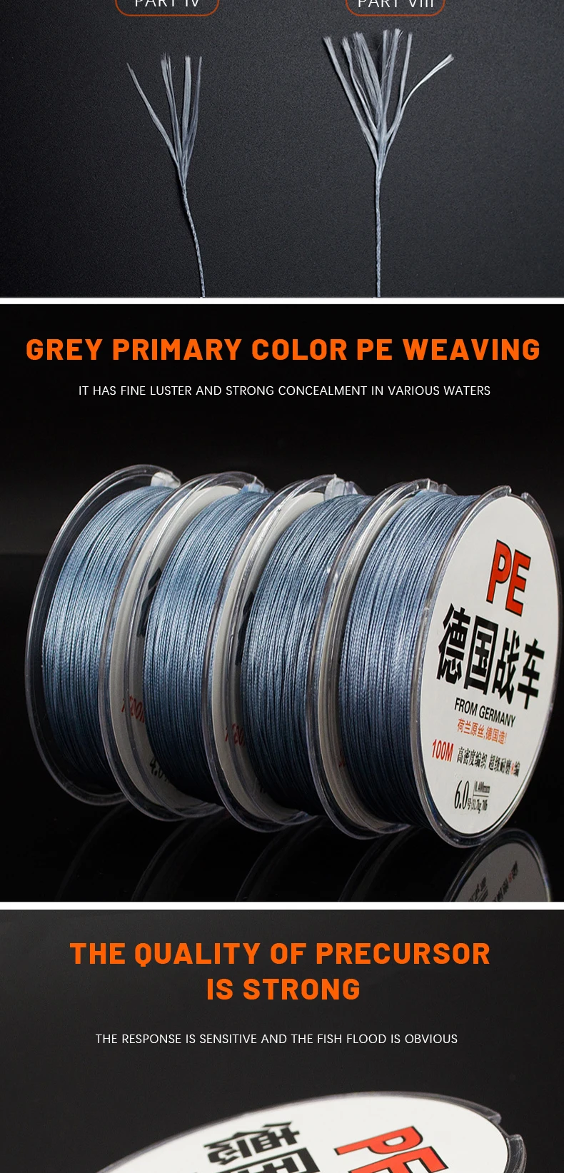 Long Fish Line Saltwater Braided Fishing Line Carbon German Fishing