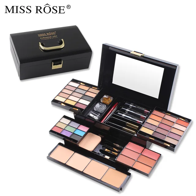 Miss Rose Makeup box 39 color matte eyeshadow makeup box blush high gloss powder multi-function trimming make up tray - Image 2