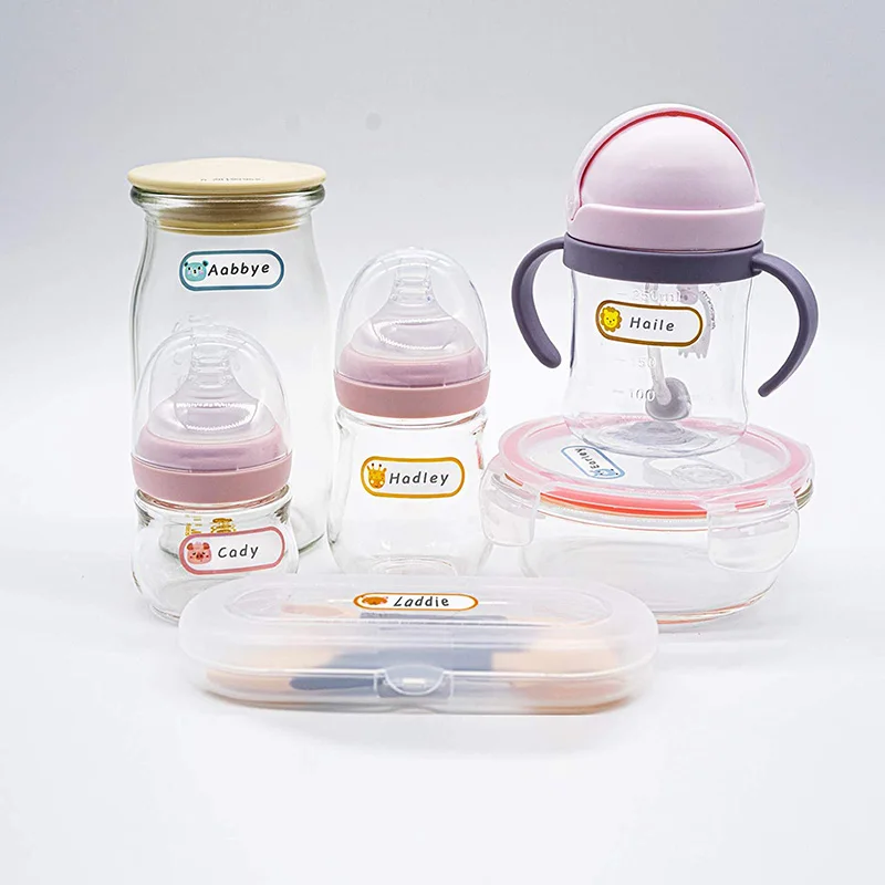 Baby Bottle Labels for Daycare, Self-Laminating, Waterproof Write
