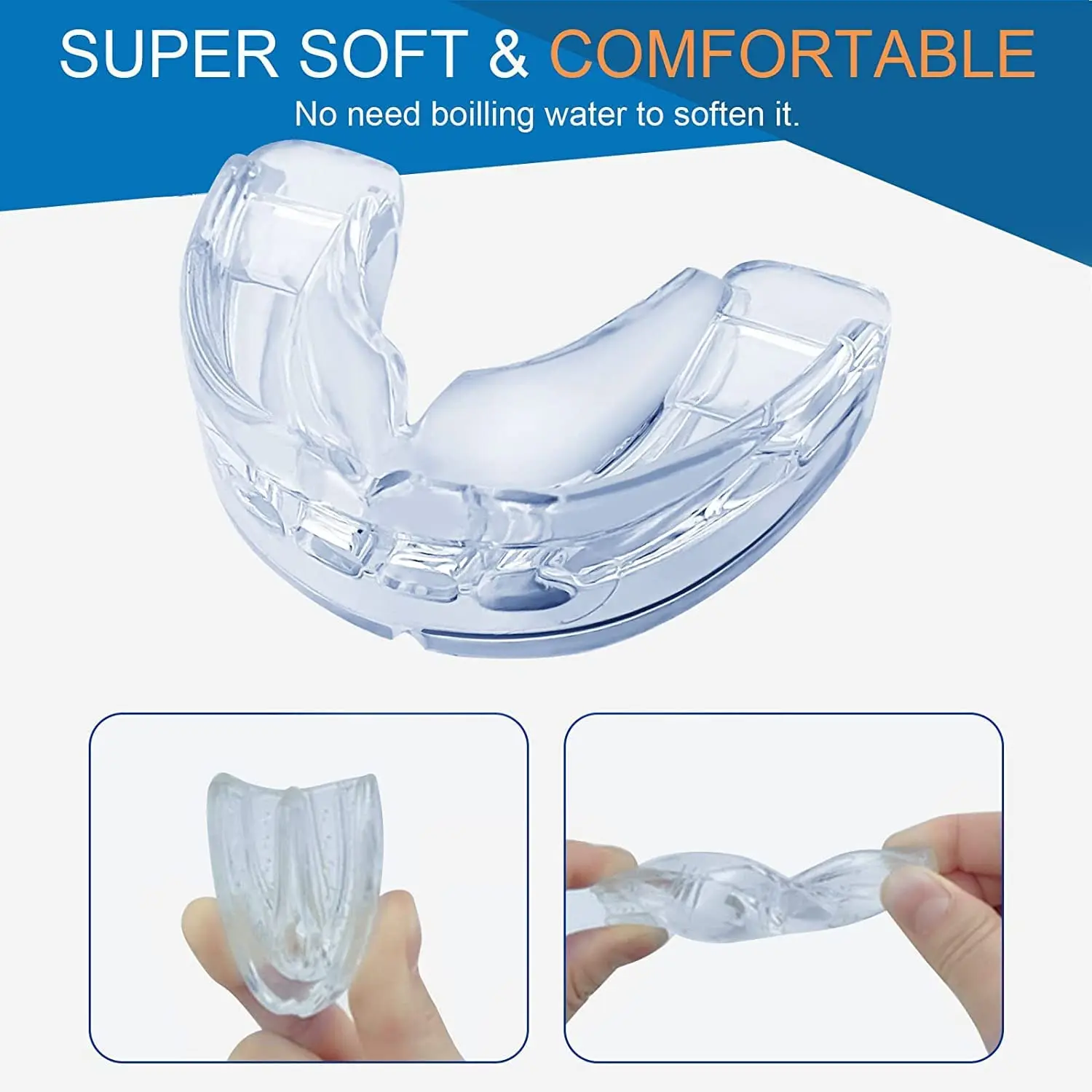 Anti Snoring Mouthpiece Solution Comfort Size Natural Soft Material Sleep Aid for Men Women