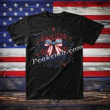 Hot Fix American Bow Burst Design July 4th Inspired Heat Transfer Vinyl with Rhinestones