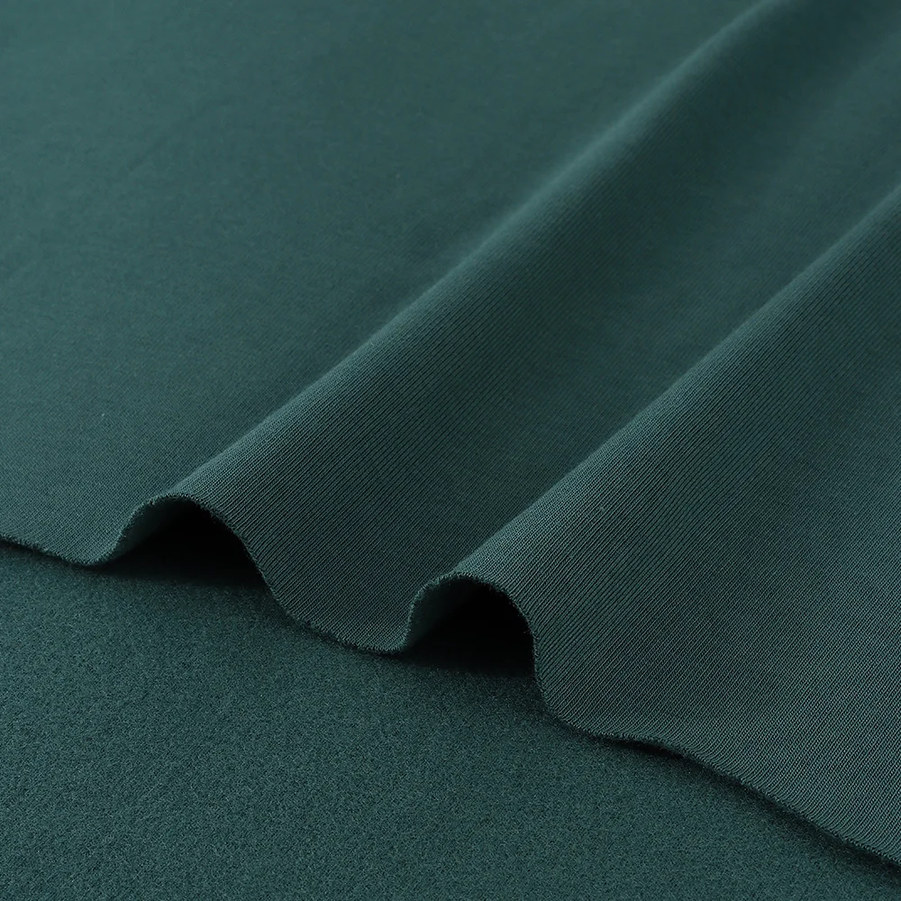 Оптовая продажа по заводской цене эластичная трикотажная вискоза акриловая ткань в рубчик односторонняя матовая термоткань для нижнего