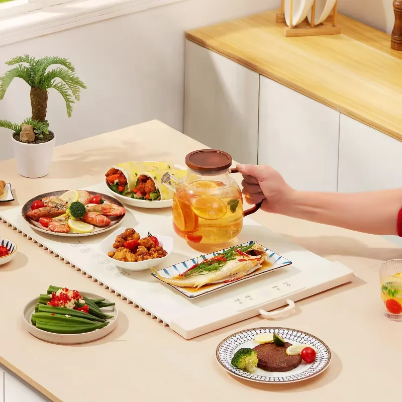 家庭用食品保温トレイ 多機能スマート加熱パッド 家庭用 正方形 折りたたみ式 急速加熱食品保温トレイ 3
