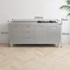 160 cm 3 cassetti da incasso per piano di lavoro - sinistra/destra - 304