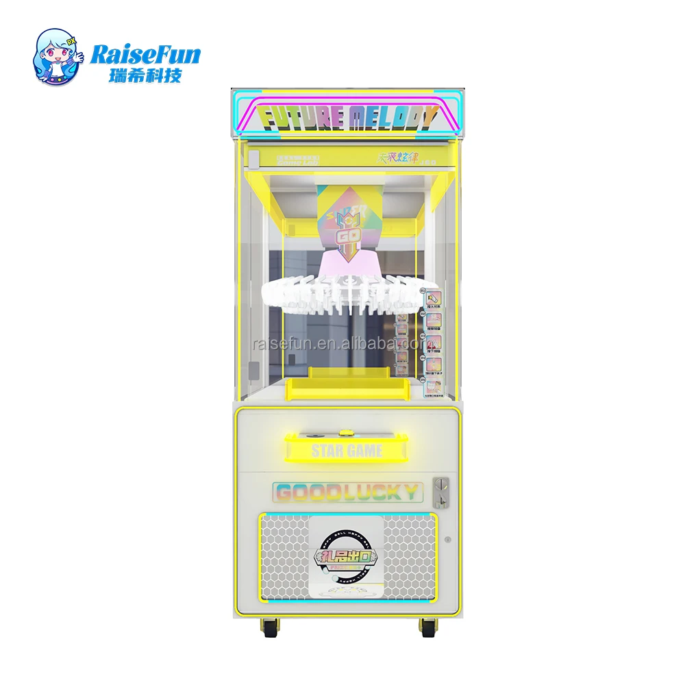 RaiseFun Factory Wholesale Coin Operated Clip Prize Game Machine Prize Vending Kids Adults for Shopping Mall Game Center