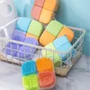 Square combination shower brush