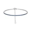 Plaqué platine, zirconium bleu 1,5 mm