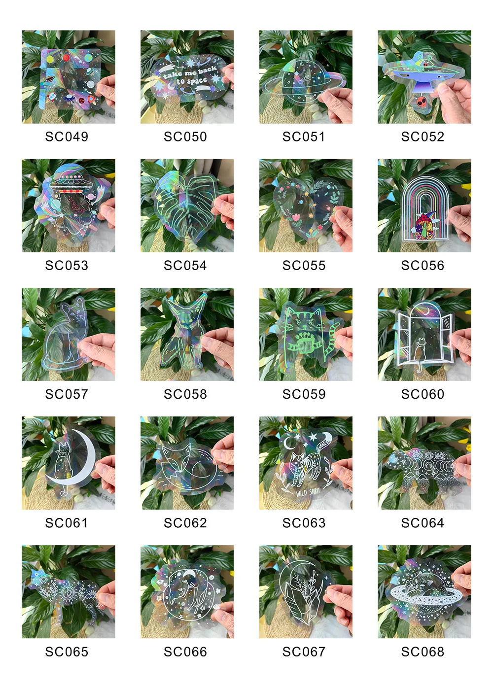 Custom Print Suncatcher Sticker Rainbow Vinyl Sticker Suncatcher Buy