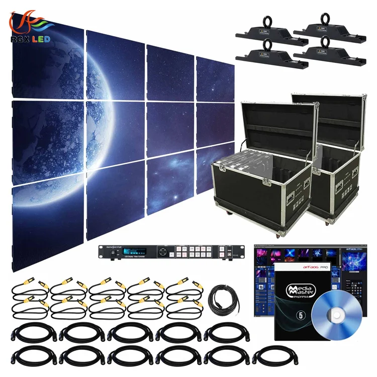 3x2m Concert LED Display Package Indoor Rental LED Screen RGB P3.91 ...