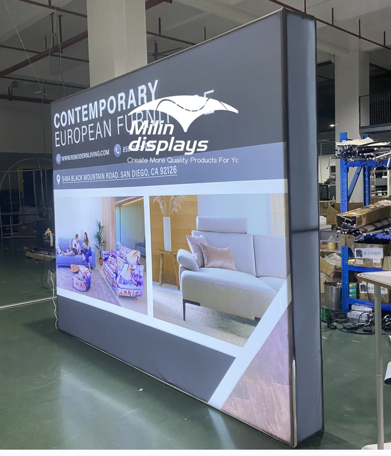 10x20ft Custom Brand Backlit Exhibition Booth Design Portable Light Box